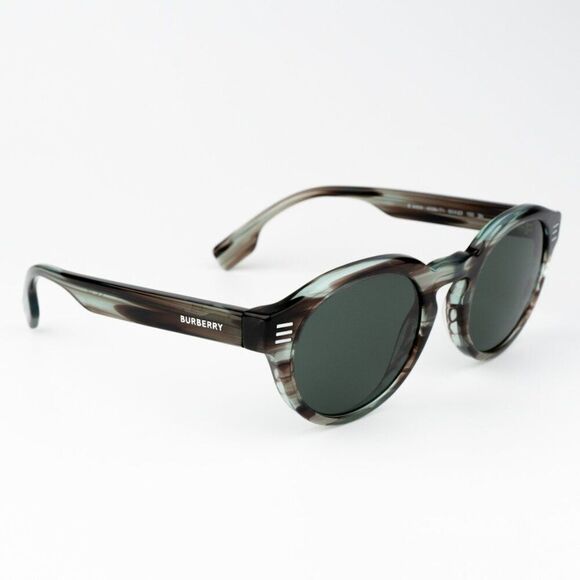 NEW Burberry BE4404 409871 Striped Green Oval Unisex Sunglasses BE4404 - Picture 6 of 11